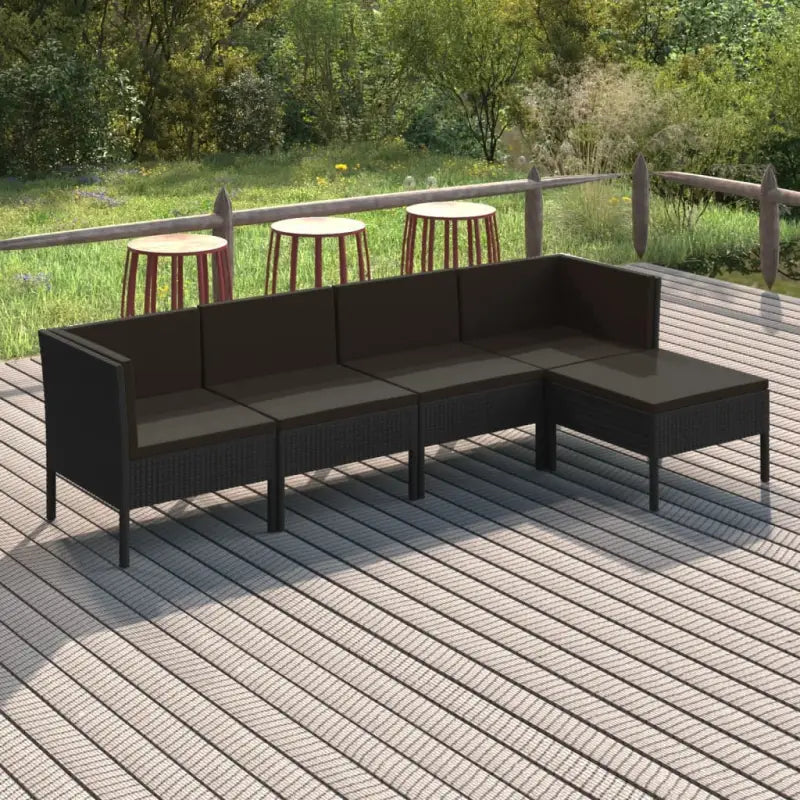 Modulaire tuinset voor gezellige en ontspannende buiten momenten - 2x midden + 2x hoek + voetensteun - Tuinsets
