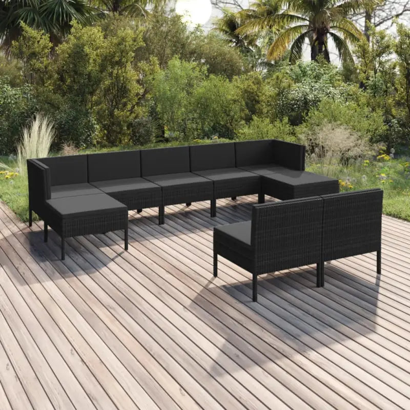 Modulaire tuinset voor gezellige en ontspannende buiten momenten - 2x hoek + 5x midden + 2x voetensteun - Tuinsets