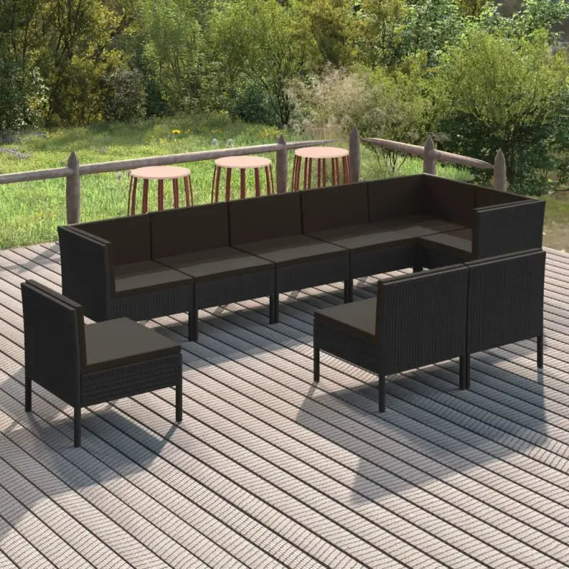 Modulaire tuinset voor gezellige en ontspannende buiten momenten - 3x hoek + 6x midden - Tuinsets