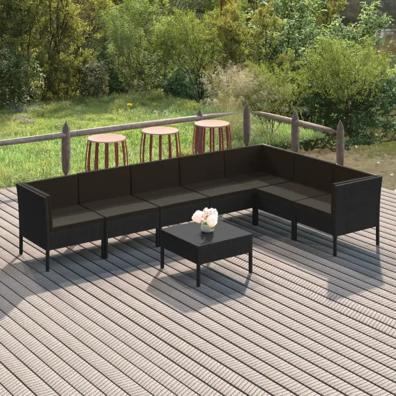 Modulaire tuinset voor gezellige en ontspannende buiten momenten - 3x hoek + 4x midden + Tafel - Tuinsets
