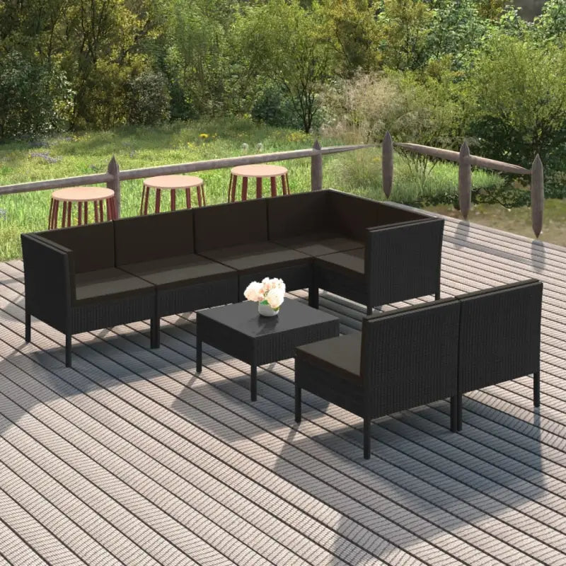 Modulaire tuinset voor gezellige en ontspannende buiten momenten - 4x midden + 3x hoek + Tafel - Tuinsets