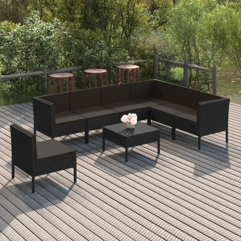 Modulaire tuinset voor gezellige en ontspannende buiten momenten - 4x midden + 3x hoek + voetensteun - Tuinsets