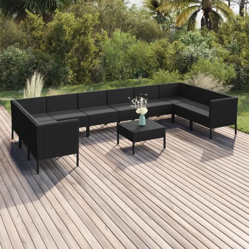 Modulaire tuinset voor gezellige en ontspannende buiten momenten - 4x hoek + 6x midden + voetensteun - Tuinsets