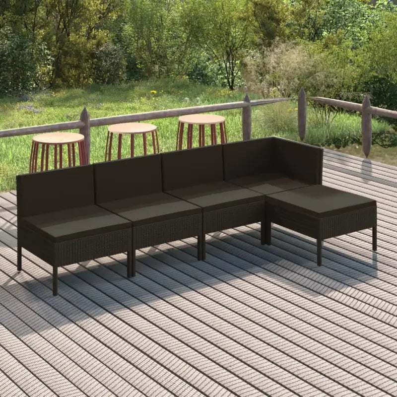 Modulaire tuinset voor gezellige en ontspannende buiten momenten - hoek + 3x midden + voetensteun - Tuinsets