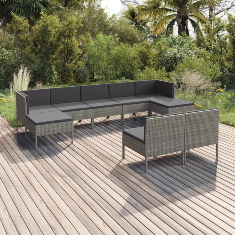 Modulaire tuinset voor ontspannen zomerdagen en gezellige bijeenkomsten - 2x hoek + 5x midden + 2x voetensteun