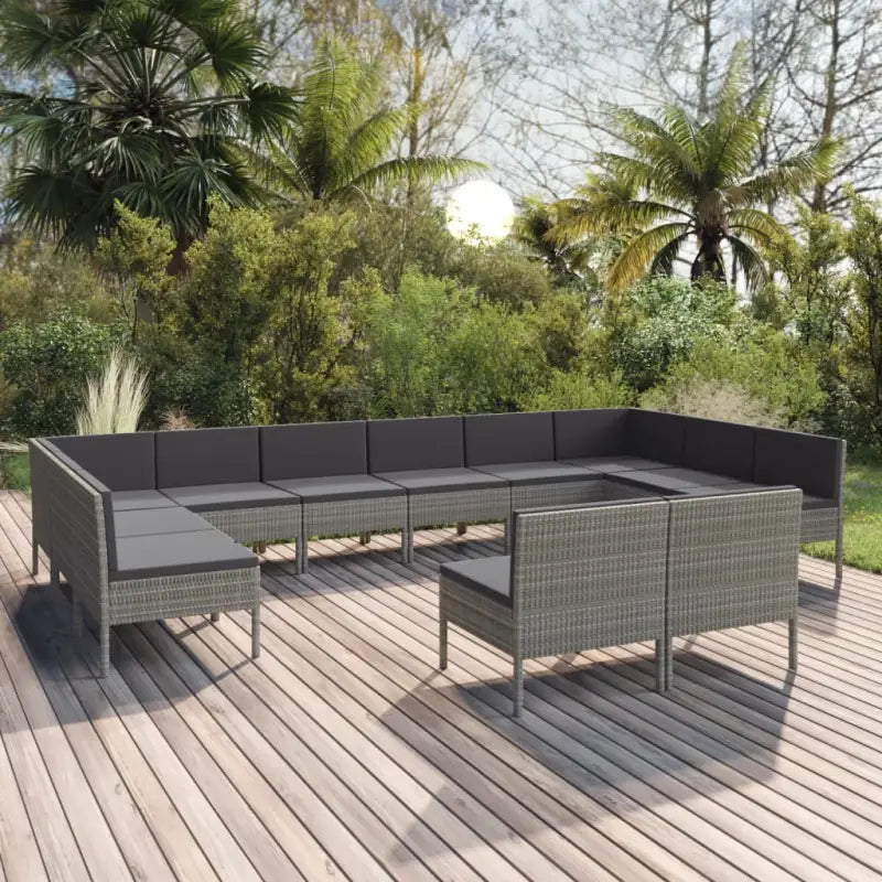Modulaire tuinset voor ontspannen zomerdagen en gezellige bijeenkomsten - 2x hoek + 10 midden - Tuinsets