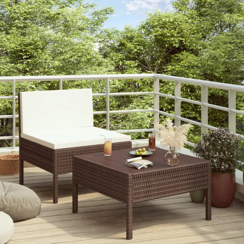 Modulaire Tuinset voor Ontspanning en Gezelligheid - Bruin - Tuinsets