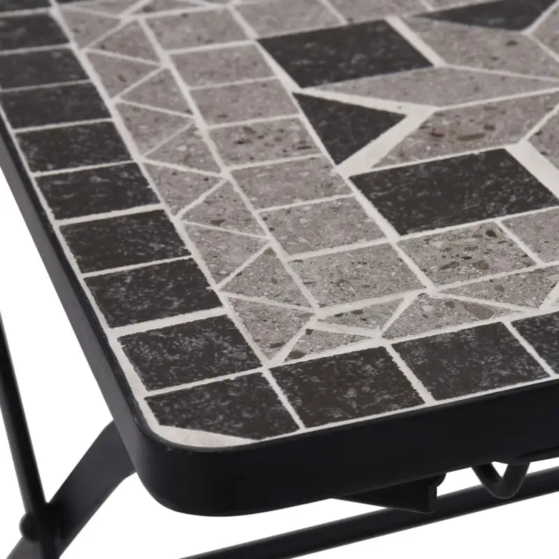 Mozaïek Bistroset met gepoedercoat ijzeren frame voor romantische tuinen - Tuinsets