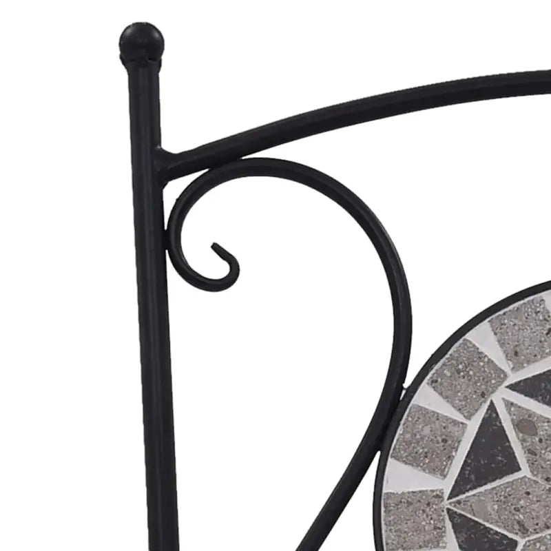 Mozaïek Bistroset met gepoedercoat ijzeren frame voor romantische tuinen - Tuinsets