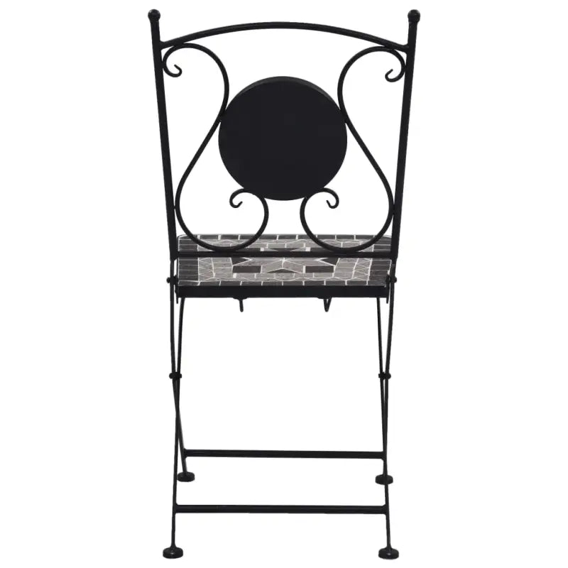Mozaïek Bistroset met gepoedercoat ijzeren frame voor romantische tuinen - Tuinsets