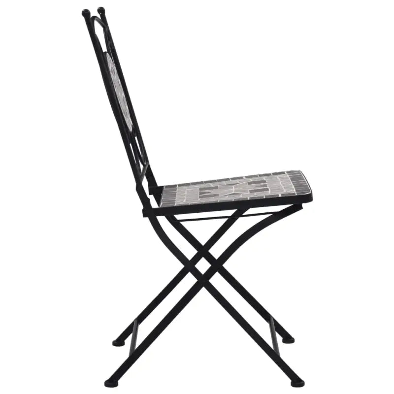 Mozaïek Bistroset met gepoedercoat ijzeren frame voor romantische tuinen - Tuinsets