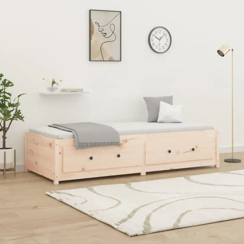 Multifunctioneel bed en bank van massief grenenhout - Naturel / 90 x 200 cm - Bedden & bedframes