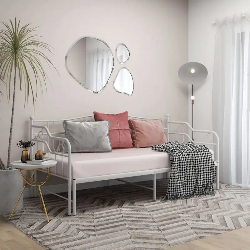 Multifunctioneel bedbank met afmetingen voor gasten en dagelijks gebruik - Wit - Bedden & bedframes