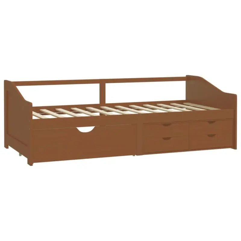 Multifunctioneel bedbank van massief grenenhout met praktische lade - Bedden & bedframes