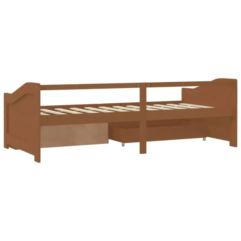 Multifunctioneel bedbank van massief grenenhout met praktische lade - Bedden & bedframes