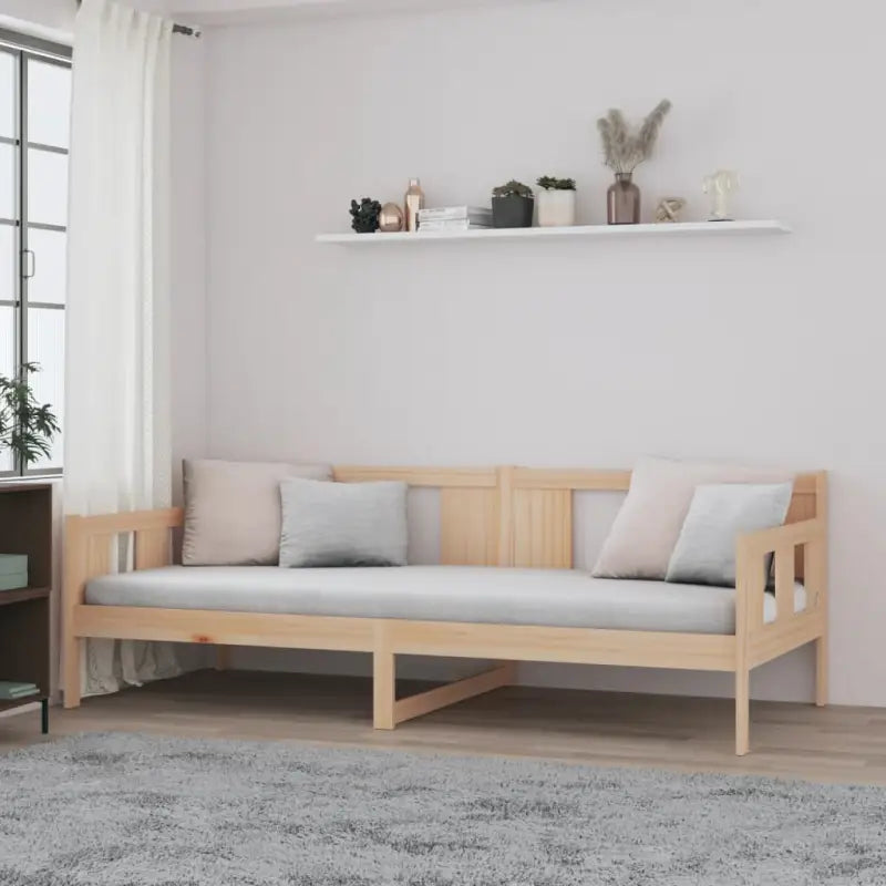 Multifunctioneel slaapbank van massief grenenhout voor gastenovernachtingen - Naturel / 90 x 200 cm - Bedden & bedframes