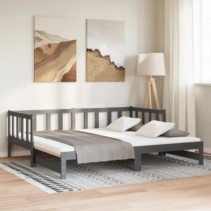 Multifunctioneel slaapbank van massief grenenhout met handige totale afmetingen - Bedden & bedframes
