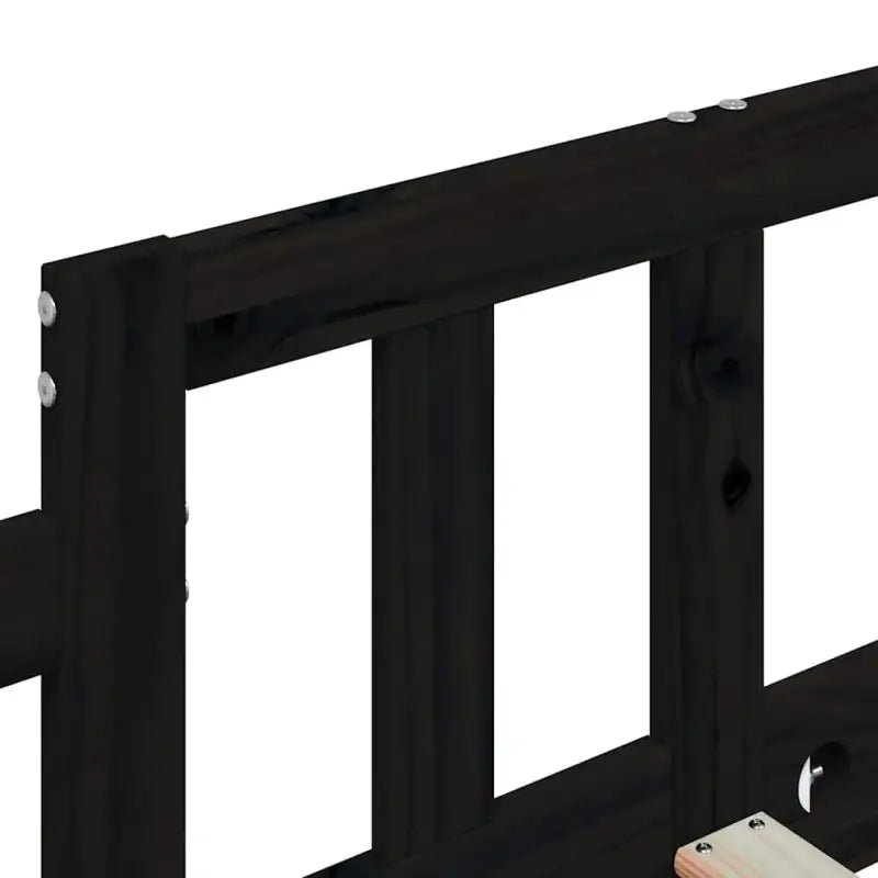 Multifunctioneel slaapbank van massief grenenhout voor slaapkamer en woonkamer - Zwart / 80 x 200 cm - Bedden &