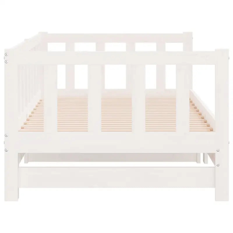 Multifunctionele bedbank van massief grenenhout met ideale afmetingen - Wit / 90 x 200 cm - Bedden & bedframes