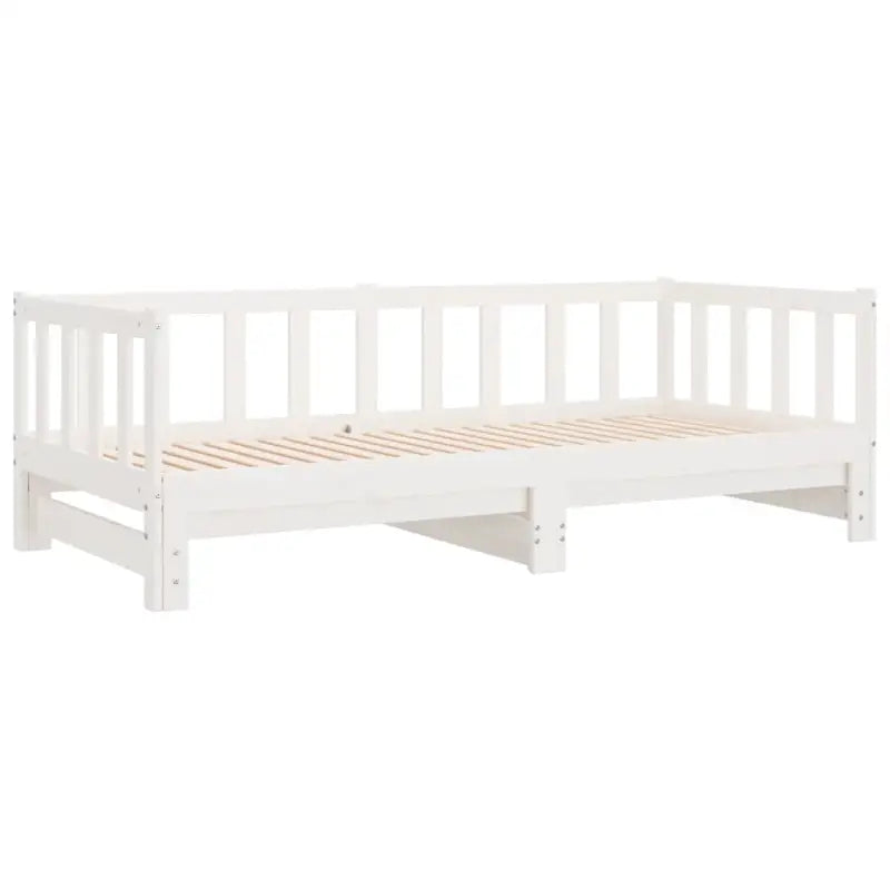 Multifunctionele bedbank van massief grenenhout met ideale afmetingen - Wit / 90 x 200 cm - Bedden & bedframes