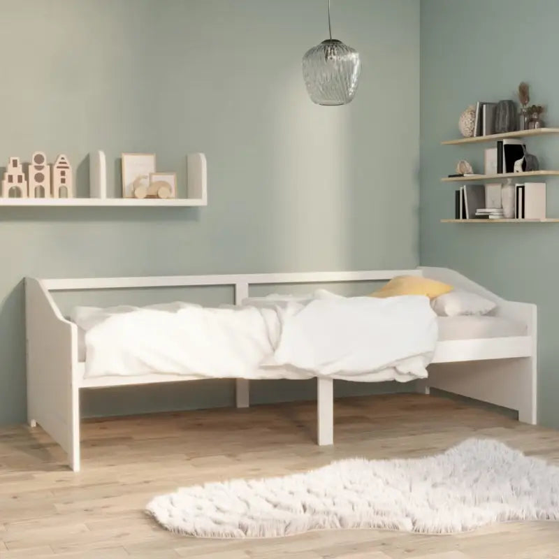 Multifunctionele bedbank van massief grenenhout voor elke ruimte - Wit - Bedden & bedframes