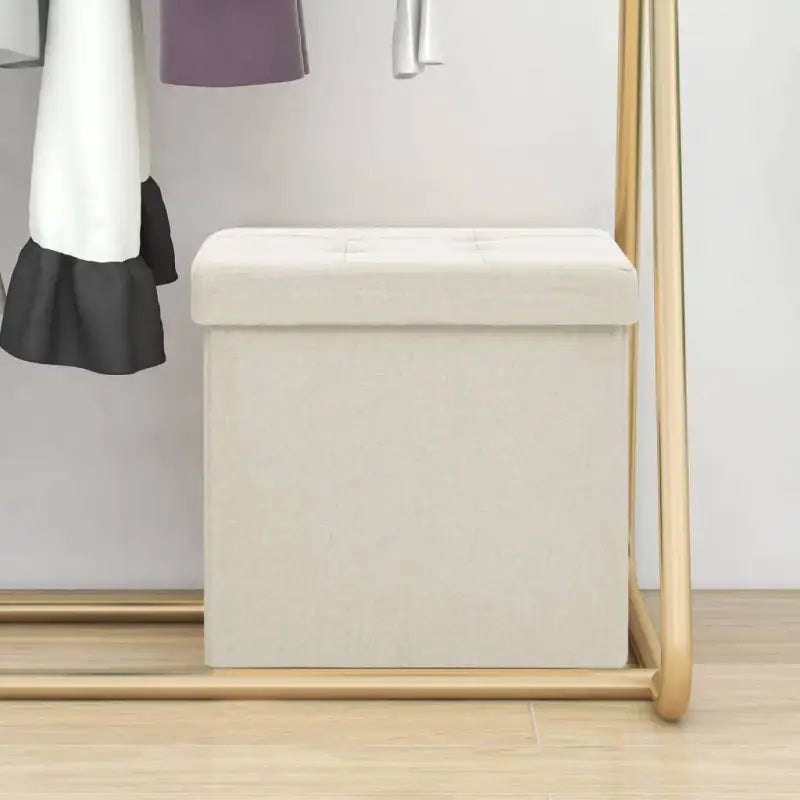Multifunctionele inklapbare opbergkrukken en klapstoelen - Crèmewit / 1 - Klapstoelen & krukken