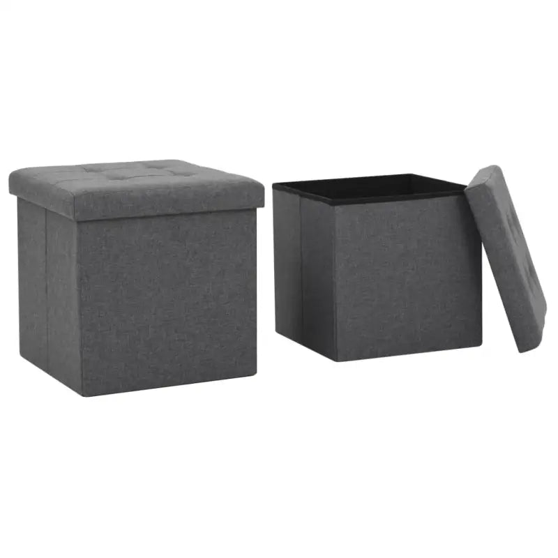 Multifunctionele inklapbare opbergkrukken en klapstoelen - Donkergrijs / 2 - Klapstoelen & krukken