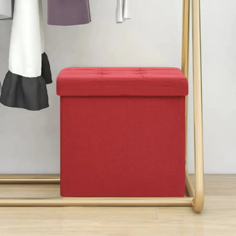 Multifunctionele inklapbare opbergkrukken en klapstoelen - Wijnrood / 1 - Klapstoelen & krukken