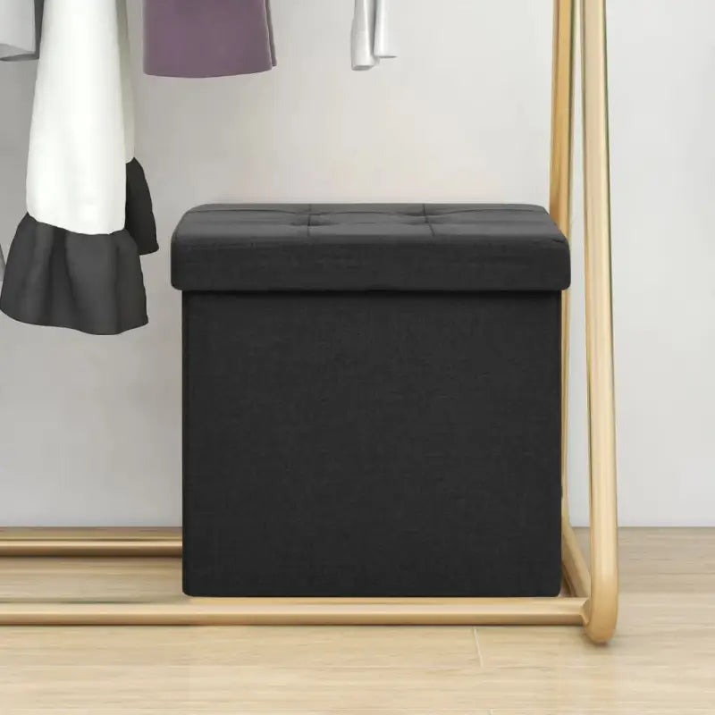 Multifunctionele inklapbare opbergkrukken en klapstoelen - Zwart / 1 - Klapstoelen & krukken