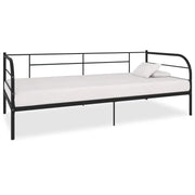 Multifunctionele metalen slaapbank voor dagelijks gebruik en gastenlogies - Zwart / 90 x 200 cm - Bedden & bedframes