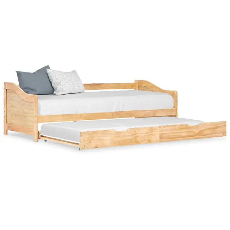 Multifunctionele slaapbank met onderste bed voor elk interieur - Bruin - Bedden & bedframes