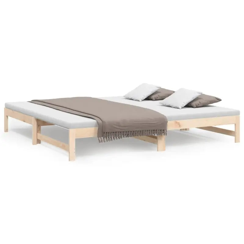 Multifunctionele slaapbank van massief grenenhout met ideale afmetingen - Bedden & bedframes