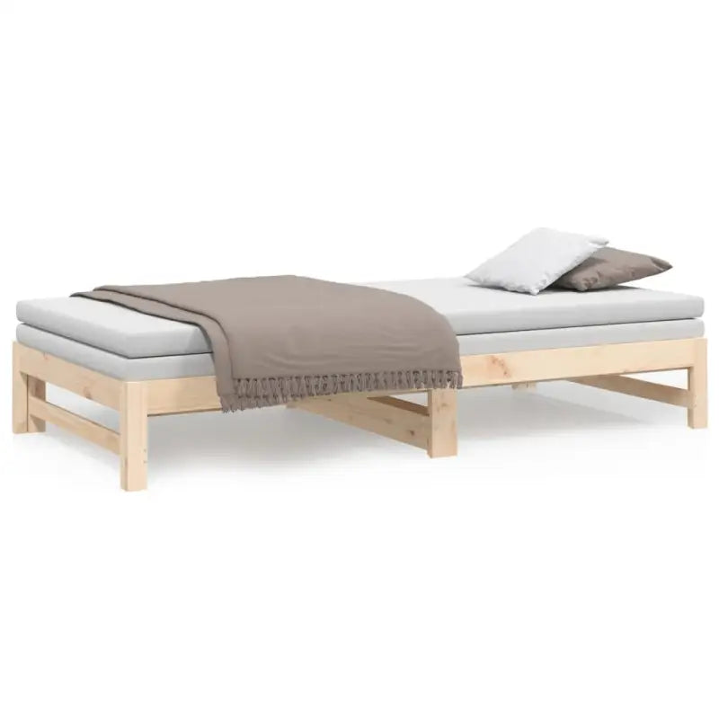 Multifunctionele slaapbank van massief grenenhout met ideale afmetingen - Bedden & bedframes