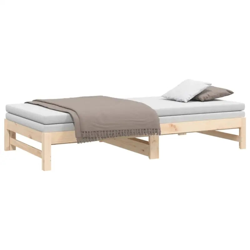 Multifunctionele slaapbank van massief grenenhout met ideale afmetingen - Bedden & bedframes