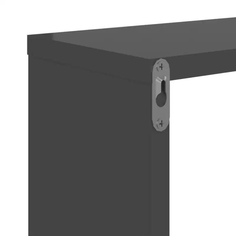 Muzieknoot Wandplank in hoogglans grijs bewerkt hout - Hoogglans grijs / 2 / 1 - Wandplanken