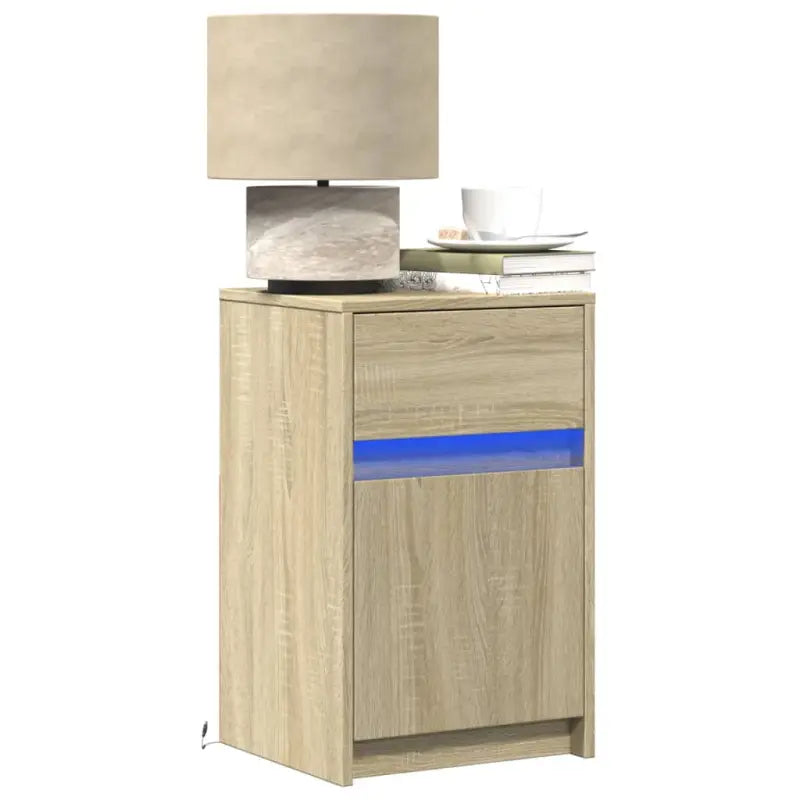 Nachtkastje gemakkelijk te combineren met bewerkt hout en tijdloze charme - Sonoma eiken / 2 - Nachtkastjes