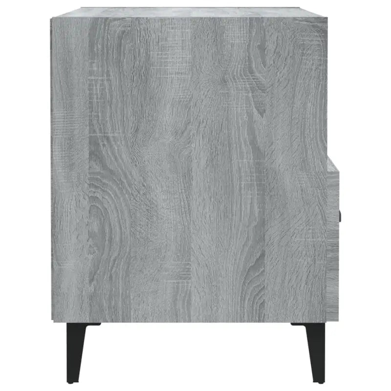 Nachtkastje in Grijs Sonoma met bewerkt hout en elegant ontwerp - Nachtkastjes