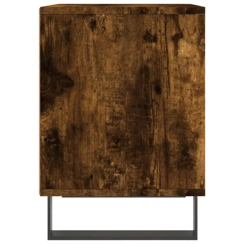Nachtkastje met bewerkt hout en metalen poten voor een strak interieur - Nachtkastjes