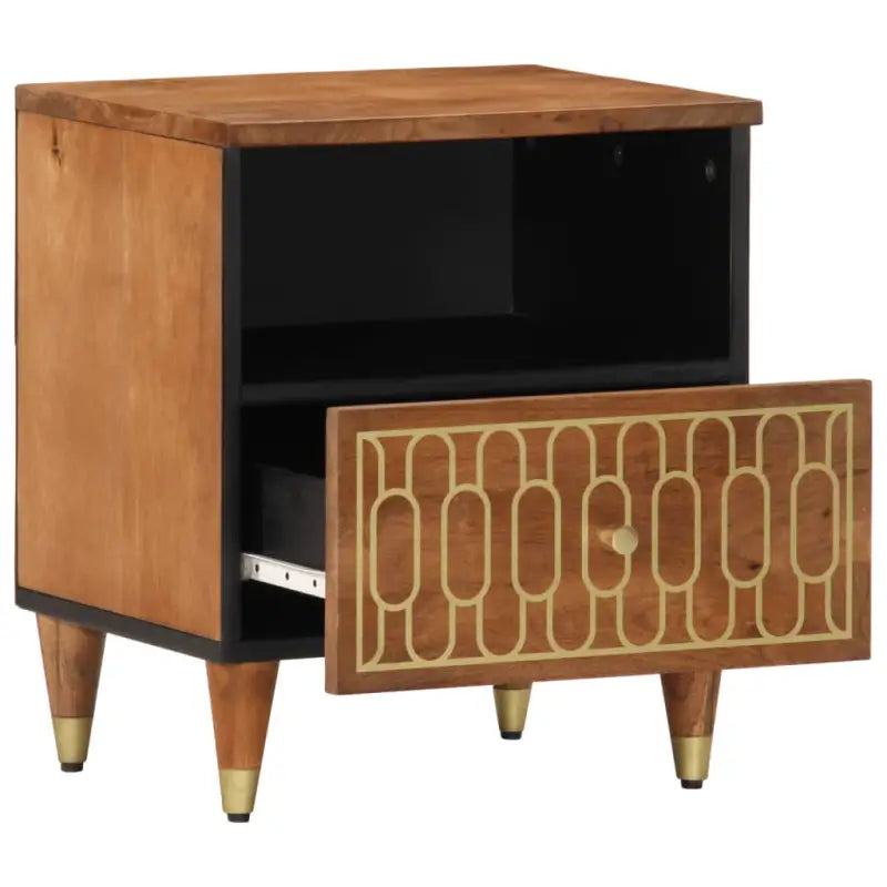 Nachtkastje met elegant ontwerp van massief mangohout - Nachtkastjes