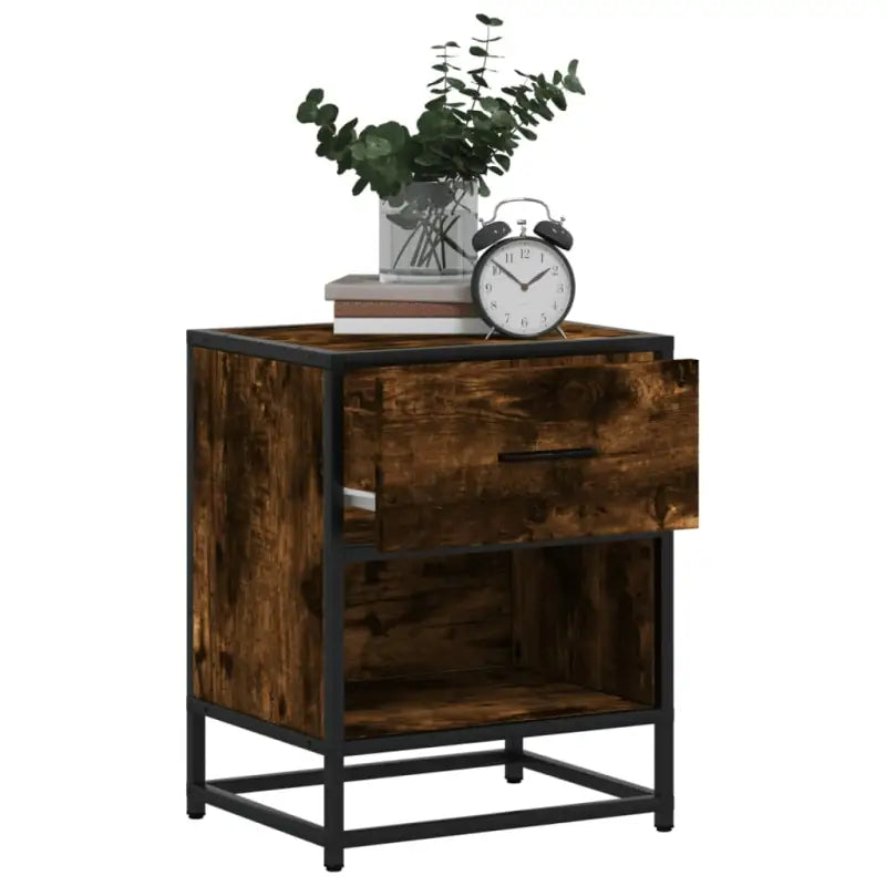 Nachtkastje met stevig tafelblad en bewerkt hout voor tijdloze charme - Nachtkastjes