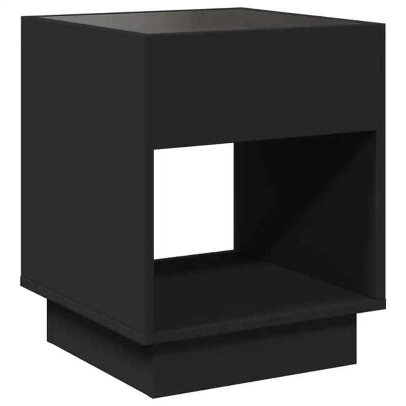 Nachtkastje van bewerkt hout met infinity LED-verlichting en duurzaam design - Nachtkastjes