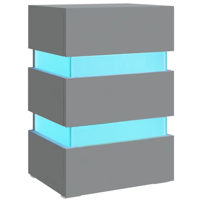 Nachtkastje van bewerkt hout met LED-verlichting voor gemak in de nacht - Nachtkastjes