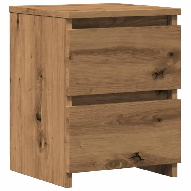 Nachtkastje van bewerkt hout met levering bevat voor klassieke charme - artisanaal eikenkleurig / 1 - Nachtkastjes