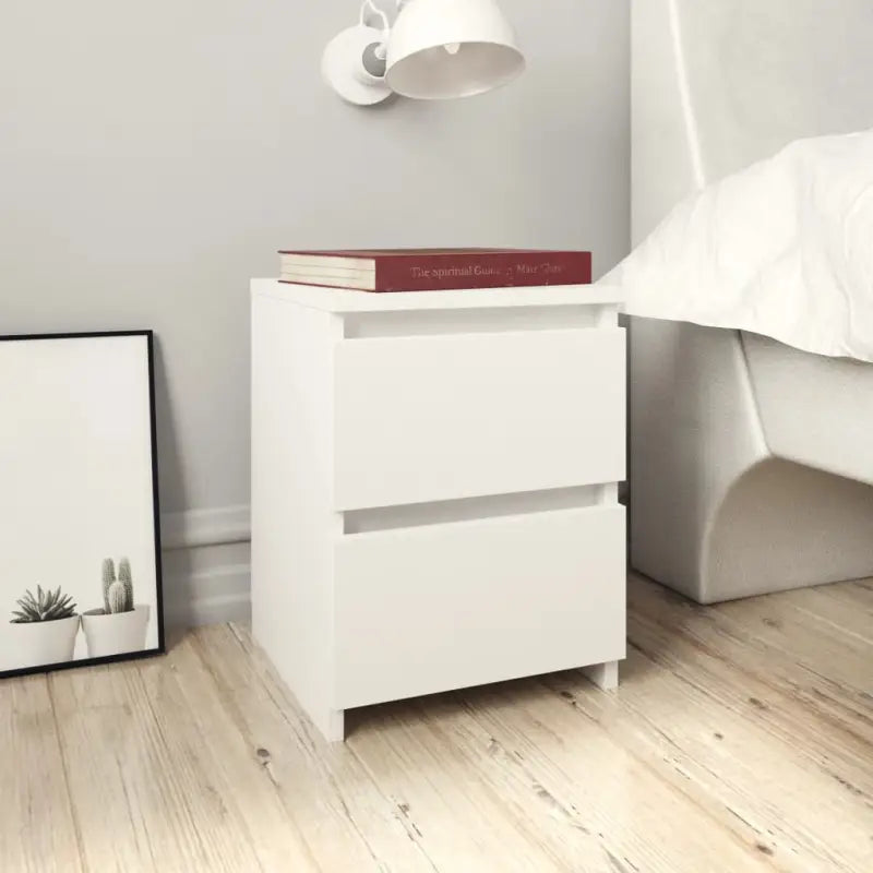 Nachtkastje van bewerkt hout met levering bevat voor klassieke charme - Wit / 1 - Nachtkastjes