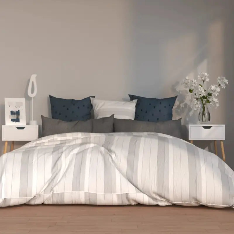 Nachtkastje van bewerkt hout met moderne charme - Hoogglans wit / 2 - Nachtkastjes