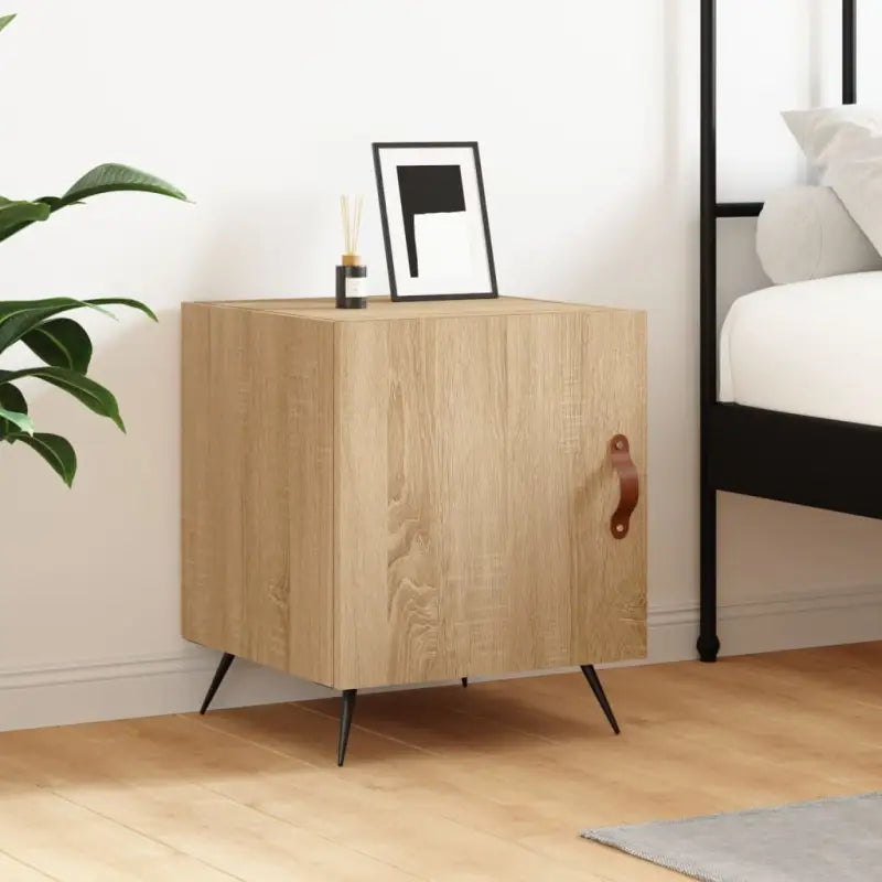 Nachtkastje van bewerkt hout met moderne uitstraling en duurzaam design - Sonoma eiken / 1 - Nachtkastjes