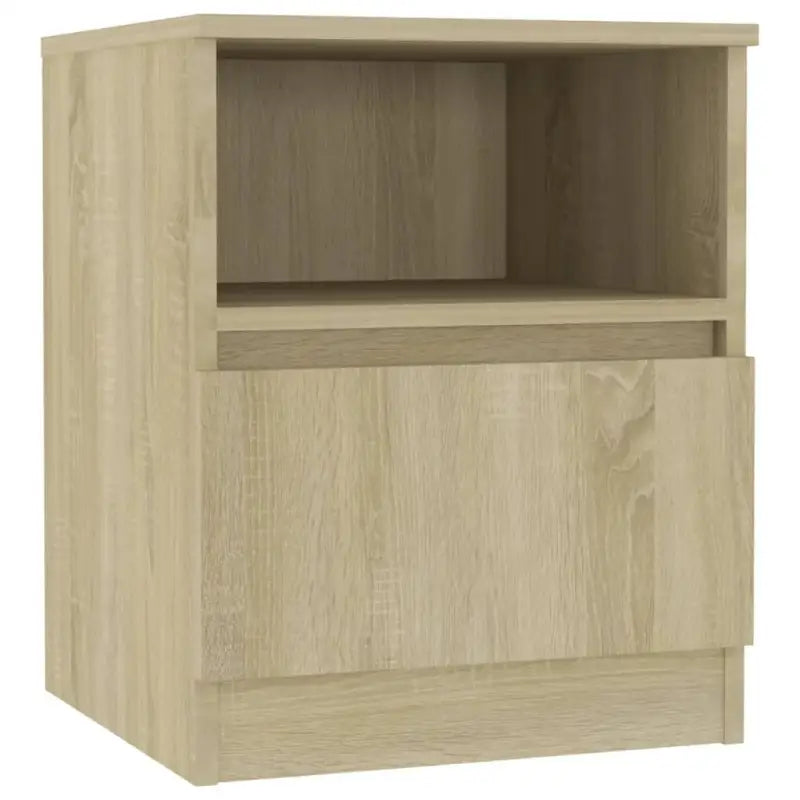 Nachtkastje van bewerkt hout met trendy en stevig ontwerp - Nachtkastjes