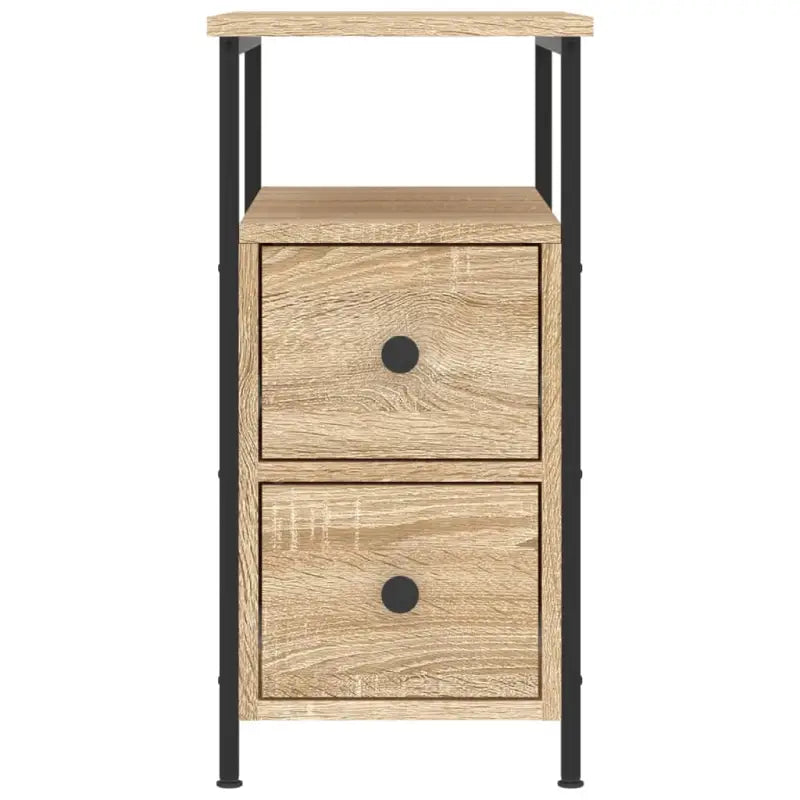 Nachtkastje van bewerkt hout met verstelbare poten voor stijl en comfort - Nachtkastjes
