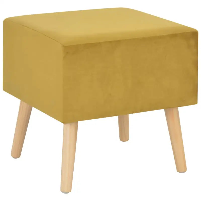 Nachtkastje van massief grenenhout met elegant fluwelen ontwerp - Nachtkastjes