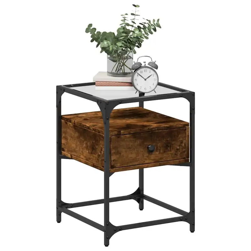 Nachtkastjes bewerkt hout met tijdloze charme voor woonkamer of slaapkamer - Nachtkastjes